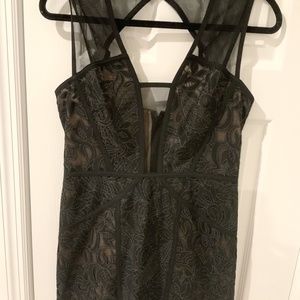 BCBG MAXAZRIA Black Lace Mini Dress